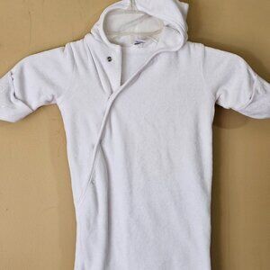 Y2K BabyGap Newborn Hooded Gown White Terry Sleep Sack 0–3 Months 2000s EUC